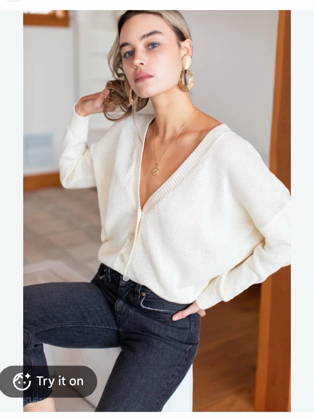 Emerson Fry Cream Carolyn organic cardigan
